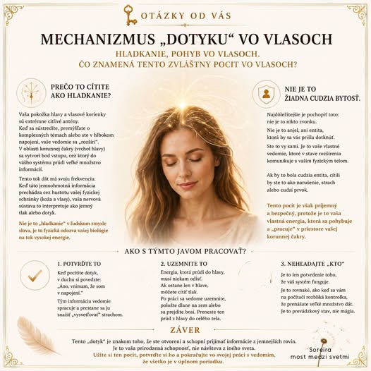 164/2026 OTÁZKY OD VÁS. MECHANIZMUS „DOTYKU“ VO VLASOCH, HLADKANIE, POHYB VO VLASOCH. ČO ZNAMENÁ TENTO ZVLÁŠTNY POCIT VO VLASOCH?