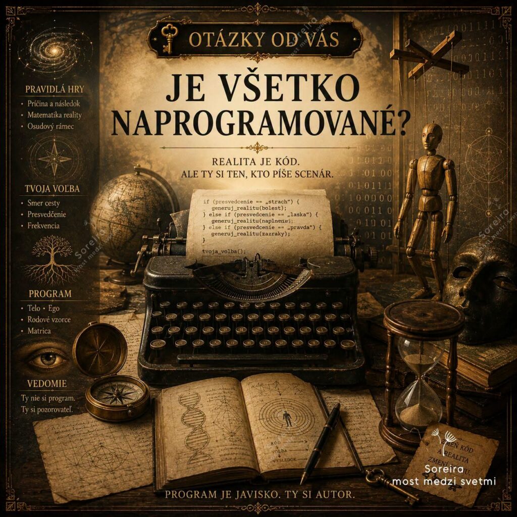 155/2026 OTÁZKY OD VÁS. JE VŠETKO NAPROGRAMOVANÉ?